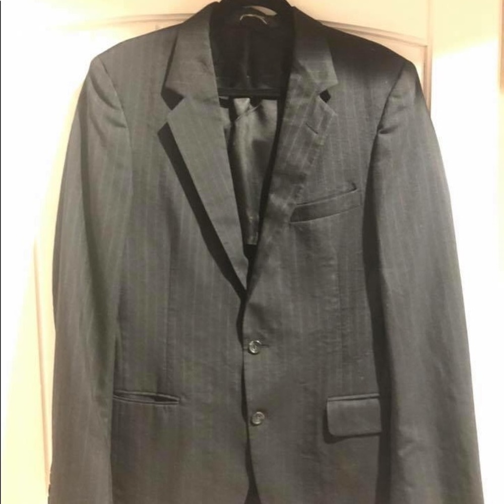 Dark grey men’s suit coat